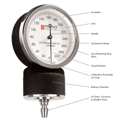 Premium Large Adult Aneroid Sphygmomanometer Nursing Manual - USA Medical Supply 