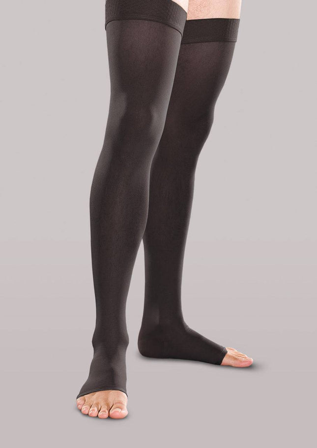 Therafirm Moderate Support Open-Toe Thigh High Stocking.