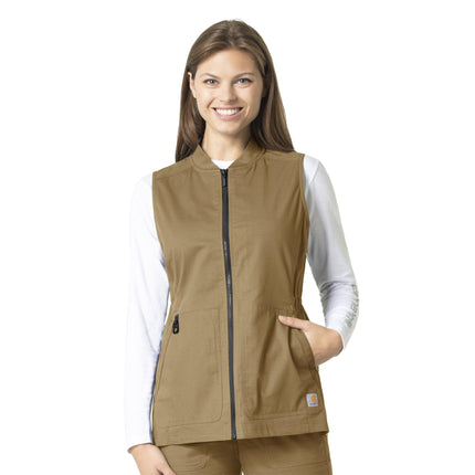 Women's Modern Fit Zip-Front Utility Vest.