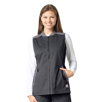 Women's Modern Fit Zip-Front Utility Vest - USA Medical Supply 