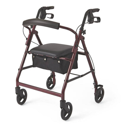 Basic Rollator 4 Wheels Mobility - Footit Medical, CPAP, Stairlift, Orthotic, Prosthetic, & Mobility Supply