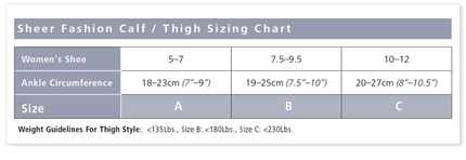 120 Sheer Fashion Calf Length for Women 15-20mmHg.