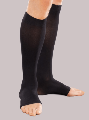 Ease Opaque Knee High for Men and Women Open Toe 15-20mmHg, 20-30mmHg, 30-40mmHg.