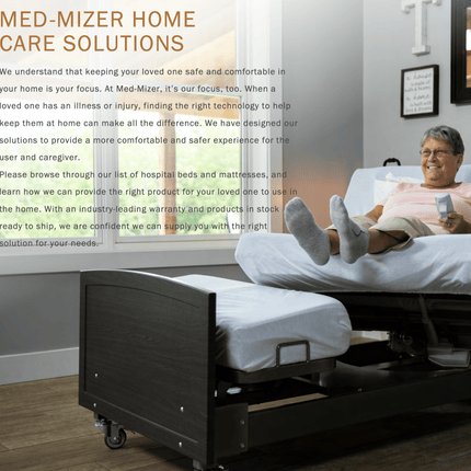 Med-Mizer Professional 2 in 1 Luxury ActiveCare Hospital Bed - USA Medical Supply 