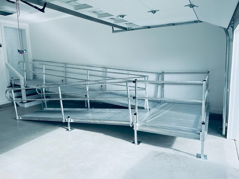 Custom Ramp Installation in a Garage: A Team Effort by USA Medical Supply