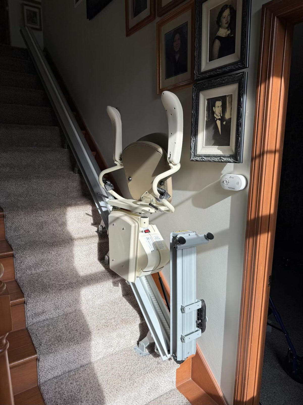 SL300 Stairlift with Folding Rail: A Safe and Seamless Installation in Agawam, Massachusetts