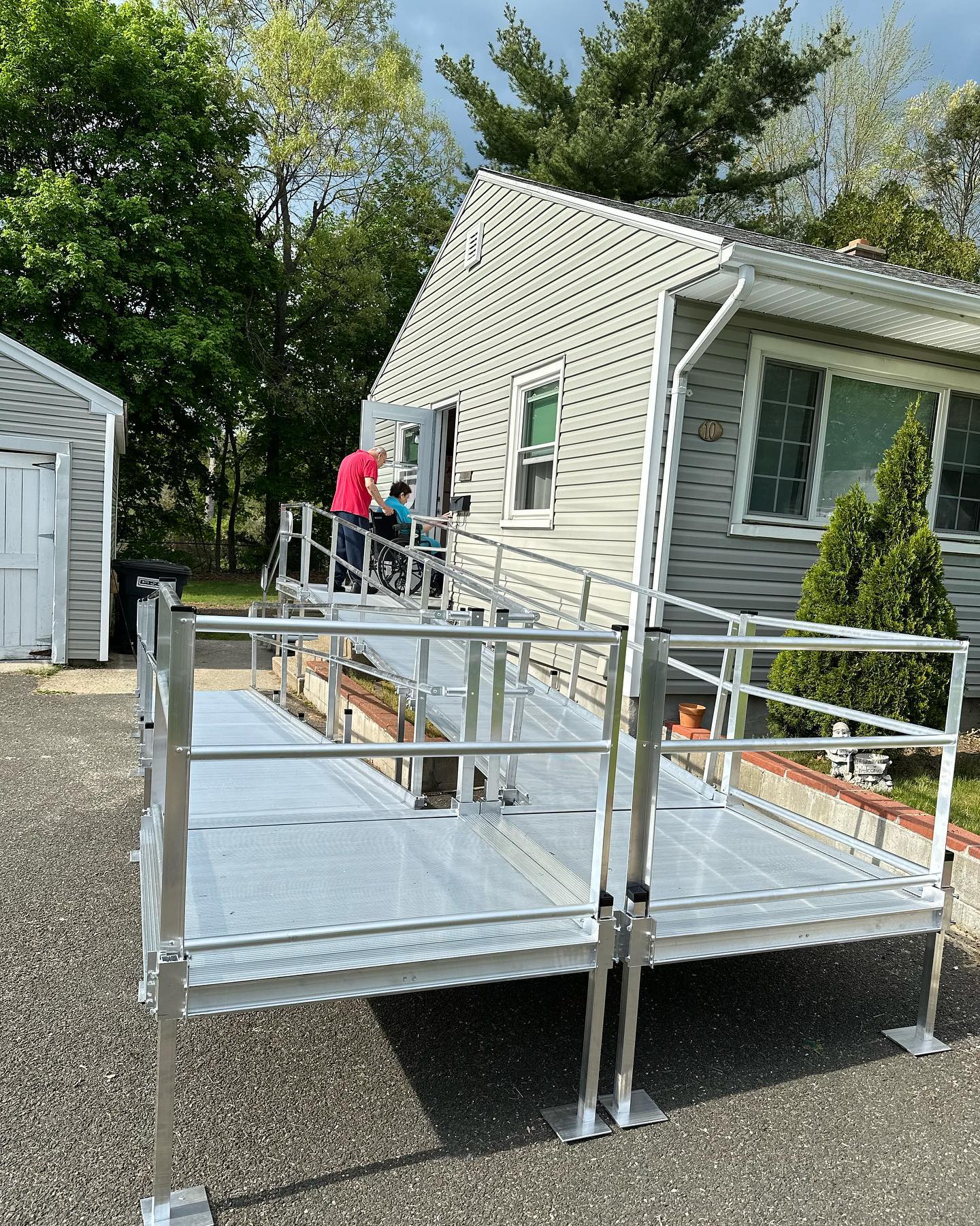 USED Aluminum Handicap Ramp with Professional Installation USA