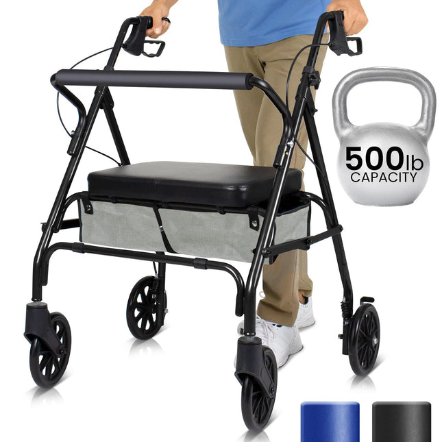 Vive  Bariatric Heavy Duty Rollator Blue