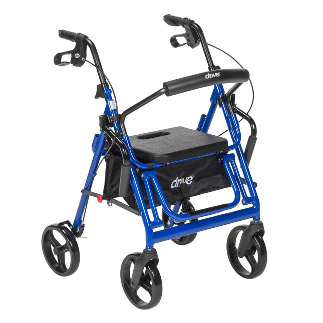 Duet Rollator/Transport Wheelchair Chair, 8" Casters