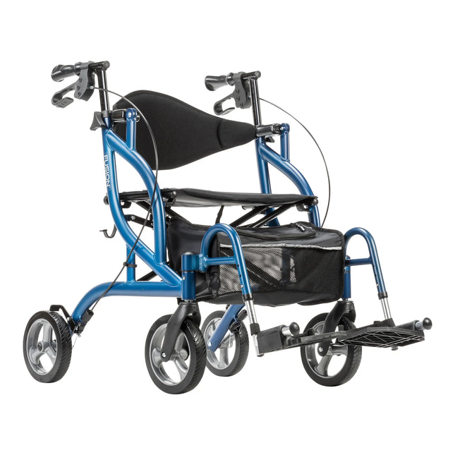 MD by Drive Medical Fusion 2 in 1 Rollator/Transport Chair