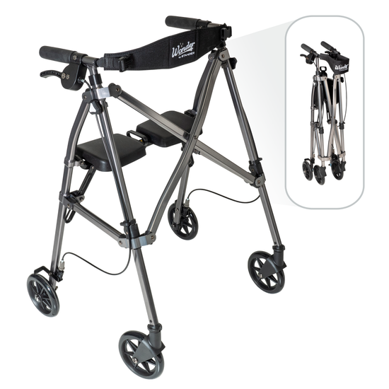 Space Saver Rollator - Black Walnut