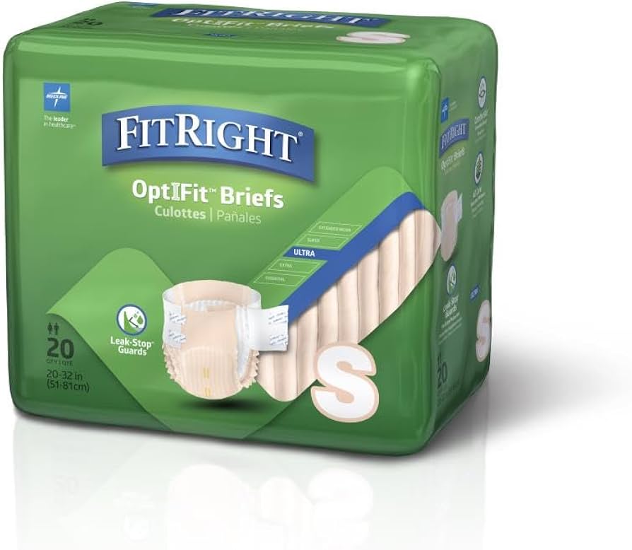 Medline FitRight OptiFit Ultra Disposable Briefs