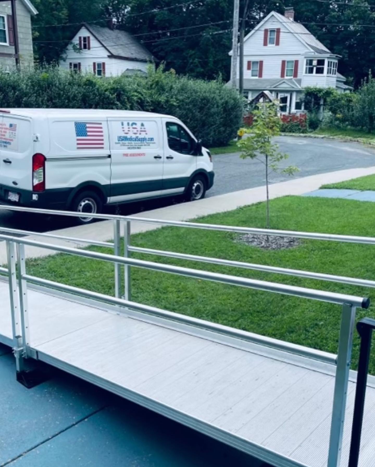 USED Aluminum Handicap Ramp with Professional Installation USA