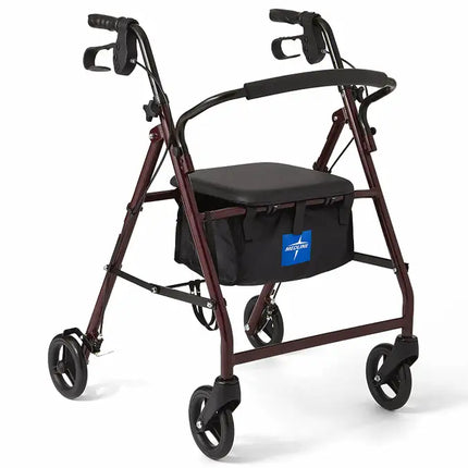 Guardian by Medline Steel rollator with 8" wheels.