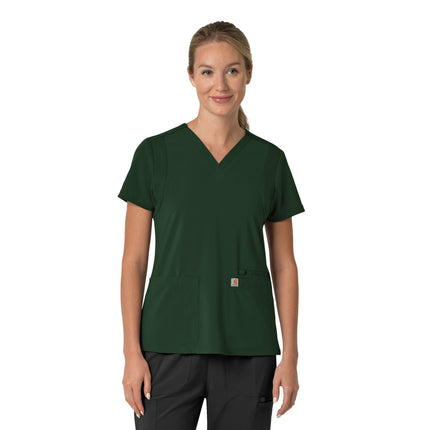 CARHARTT Force Cross-Flex Women's V-Neck Tuck-In Scrub Top