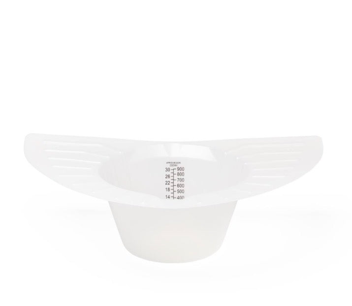 Standard Specimen Collector Pan for Urine and Stool, Translucent with Black Graduations, 900 mL, 30 oz.