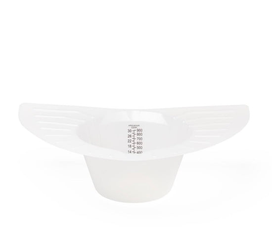 Standard Specimen Collector Pan for Urine and Stool, Translucent with Black Graduations, 900 mL, 30 oz.
