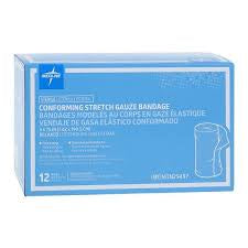 Medline 3x75" 12 rolls/box sterile conforming stretch gauze bandage