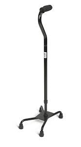 Medline black Quad cane Large base