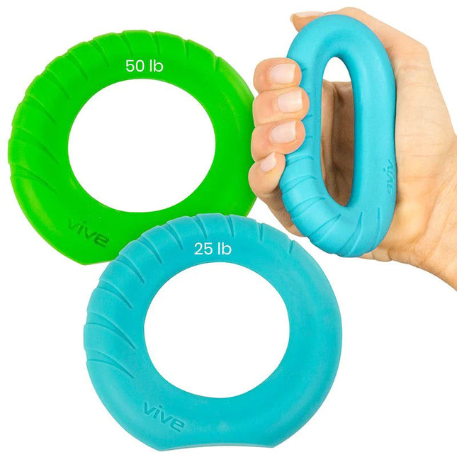 Ergonomic Ring Grips - Hand & Forearm Strength.