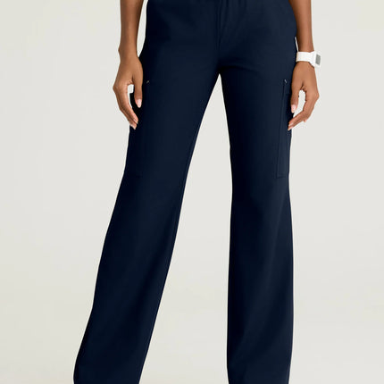 5-Pocket Knit Waistband Fit and Flare Pant NAVY