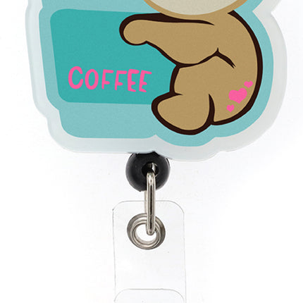Slothie Coffee - Cutieful Acrylic Badge Reel