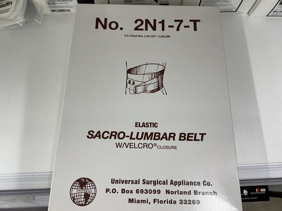 No. 2N1-7-T Sacro-Lumbar Belt XSMALL