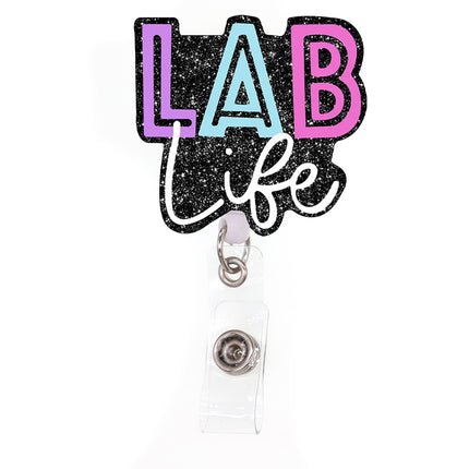 Cutieful Glitter Acrylic Badge Reel
