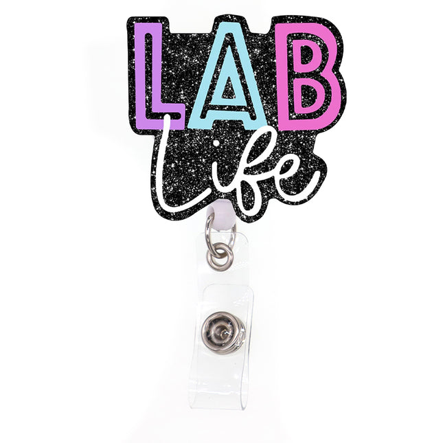 Cutieful Glitter Acrylic Badge Reel