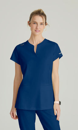 COAST TOP STYLE NUMBER:SKT259 BANDED COLLAR V-PLKT NAVY