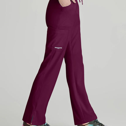 Reliance 3-Pocket Mid-Rise Straight Leg Scrub Pant WINE