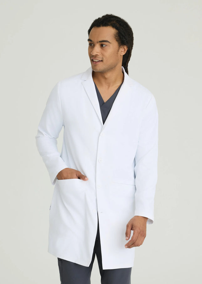 Emerge Men's 3-Pocket 36 Inch 4-Button Lab Coat