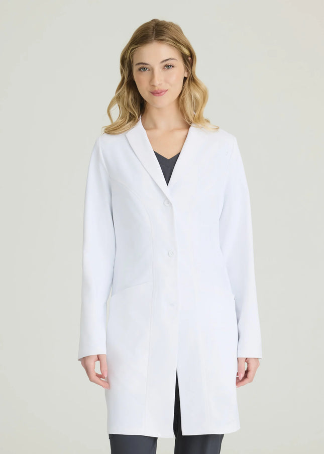 Flourish 3-Pocket 34 Inch 4-Button Lab Coat