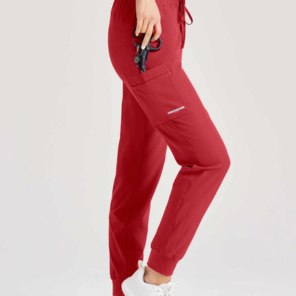 Theory 4-Pocket Mid-Rise Jogger Scrub Pant TRUE RED