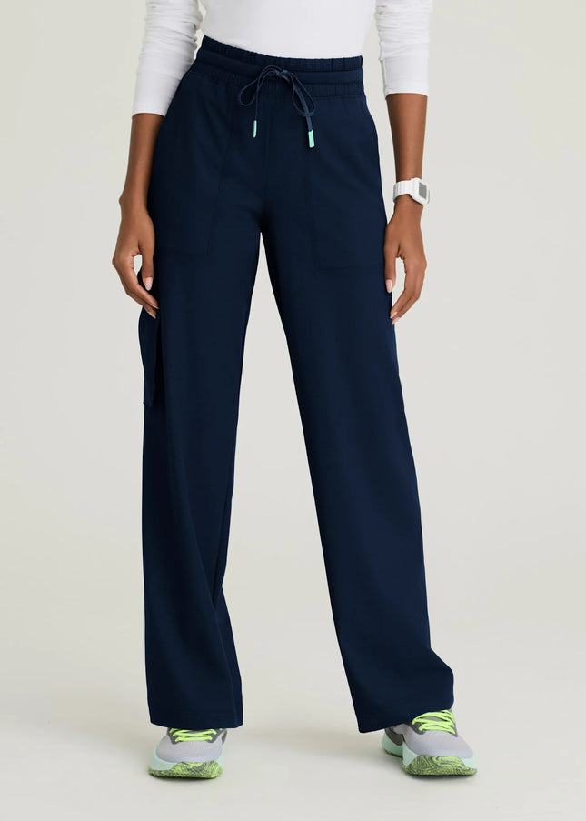 Scout 5-Pocket Shirred Waistband Wide Leg Cargo Pant