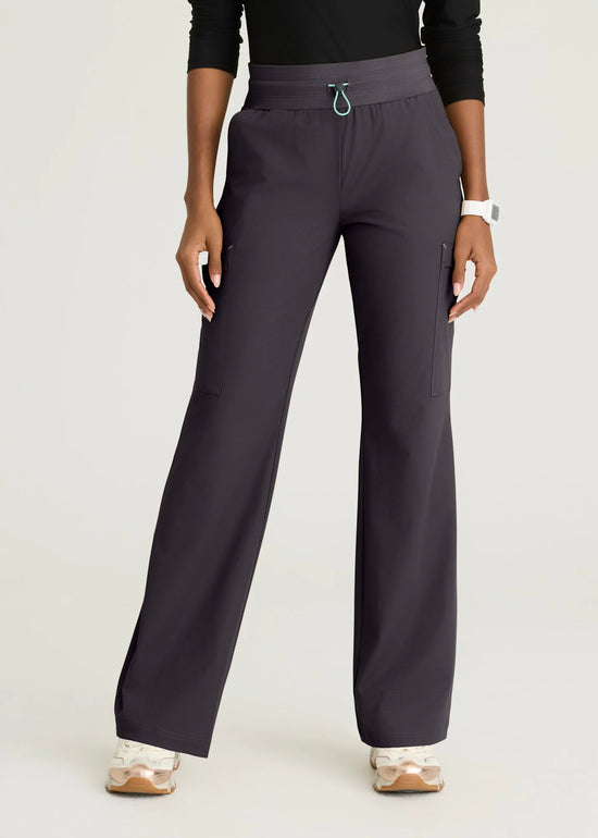 5-Pocket Knit Waistband Fit and Flare Pant