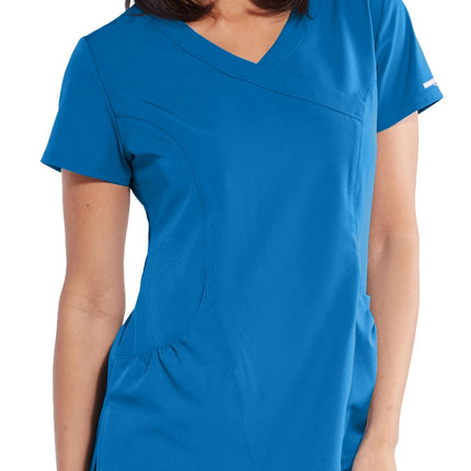 Charge 3-Pocket Crossover Scrub Top NEW ROYAL