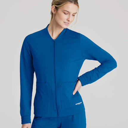 Skechers Slip-Ins Contour 3-Pocket Zip-Front Warm-Up Jacket NEW ROYAL