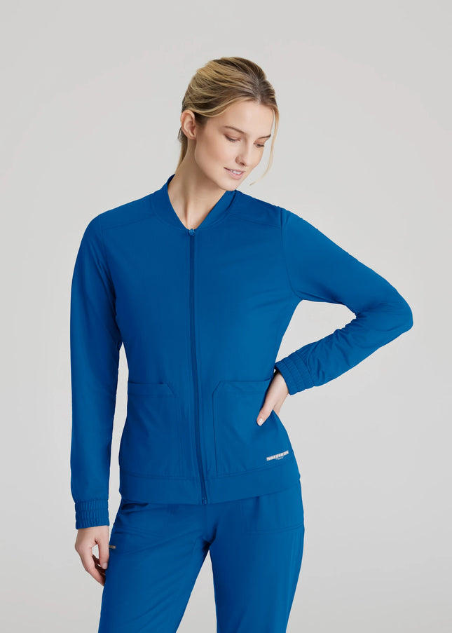 Skechers Slip-Ins Contour 3-Pocket Zip-Front Warm-Up Jacket NEW ROYAL