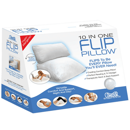 Contour 10 in 1 Flip Pillow Sleeping Reading Wedge Supportive Comfort - Footit Medical, CPAP, Stairlift, Orthotic, Prosthetic, & Mobility Supply