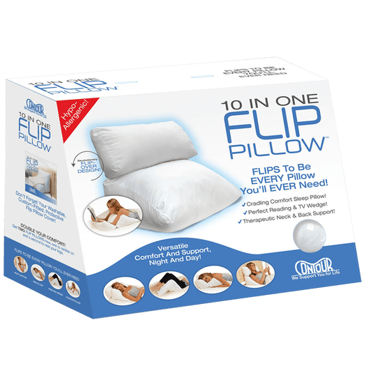 Contour 10 in 1 Flip Pillow Sleeping Reading Wedge Supportive Comfort USA Medical Supply