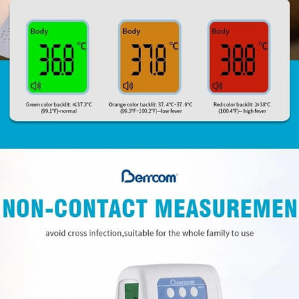 Infrared Thermometer Non-Contact Touches Temperature Checks.