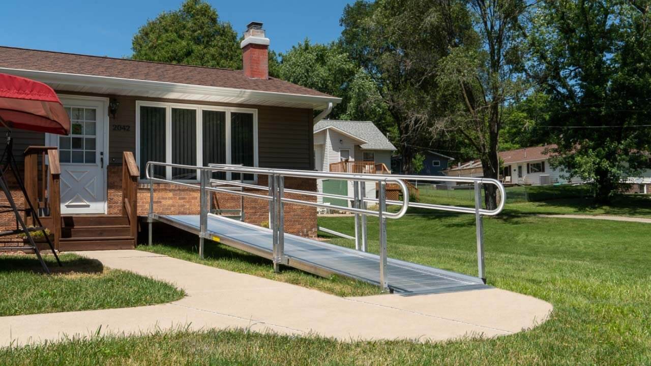 NEW EZ Access Solid Aluminum Handicap Ramp with Professional Installat ...