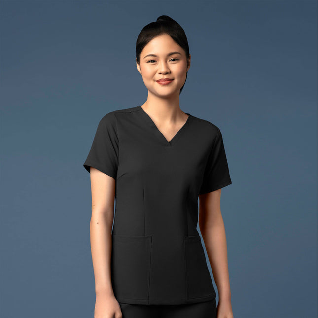 Women's 3-Pocket V-Neck Scrub Top.