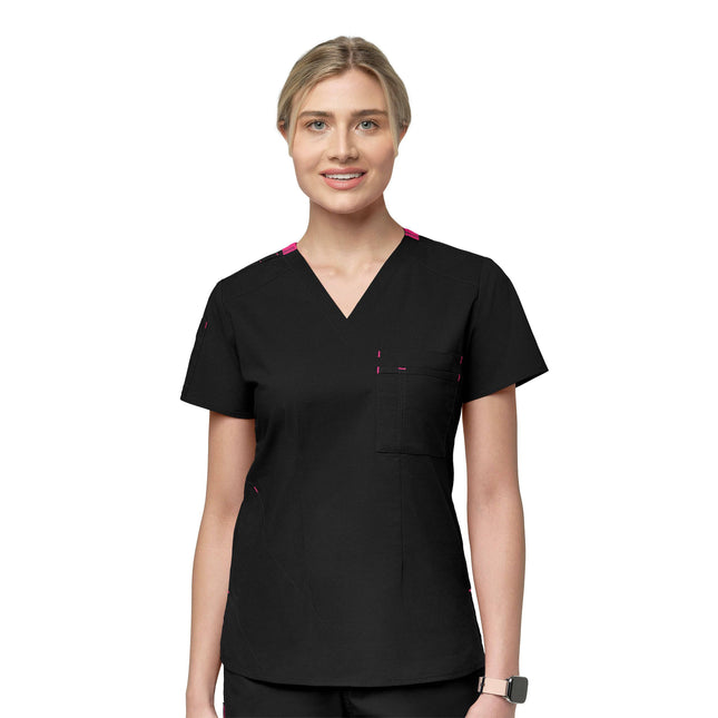 Women's V-Neck Tuck-In Scrub Top.