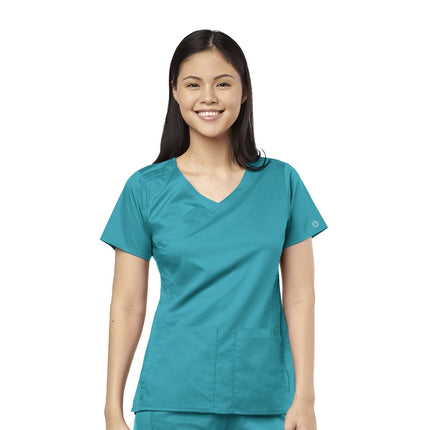 WonderWink PRO Women's 4 Pocket Wrap Top - Large Size - USA Medical Supply 