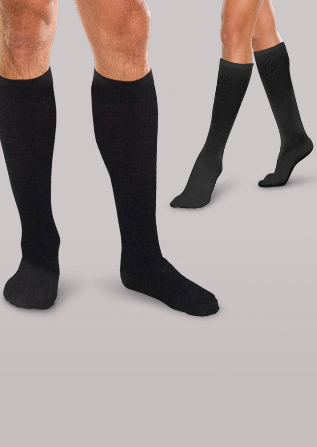 Therafirm Premium Core-Spun Moderate Support Socks with Silver.