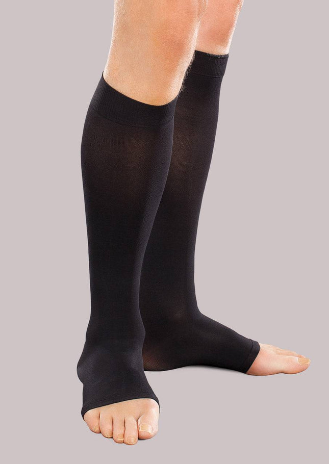 Therafirm Ease Opaque Unisex Firm Support Open-Toe Knee High.