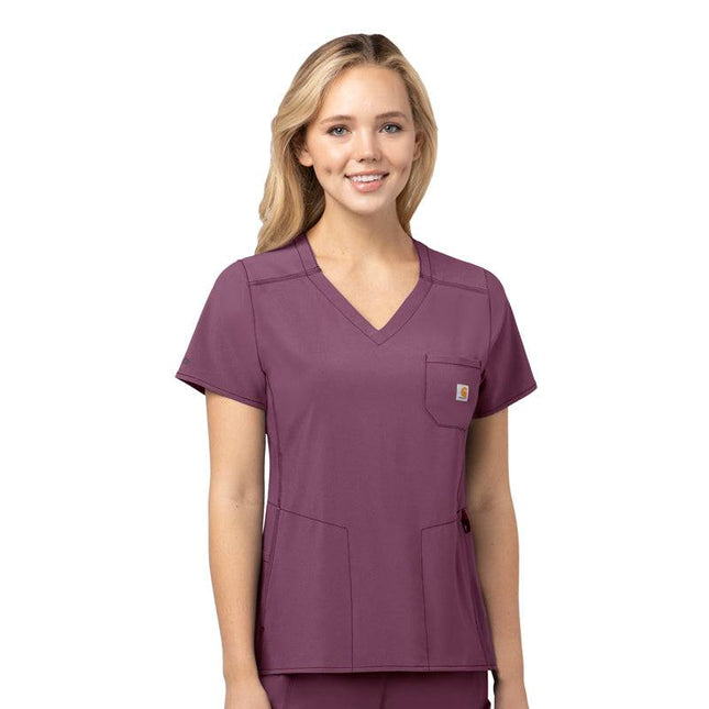 Women's Force Modern Fit Chest Pocket Scrub Top - USA Medical Supply 