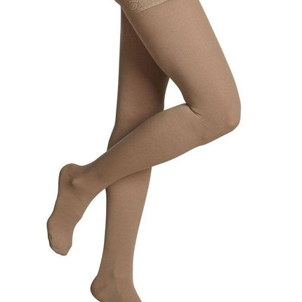 Sigvaris Unisex Opaque Thigh-High with Grip-Top - USA Medical Supply 